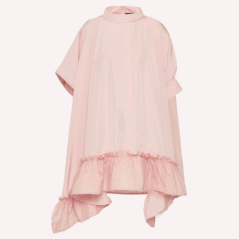 NWT RED Valentino Pink Taffeta & Point D’esprit Tulle Dress